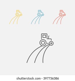 Tractor vector icon.