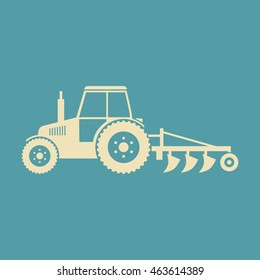 Tractor vector icon 