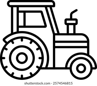 Tractor vector icon. Can be used for printing, mobile and web applications.