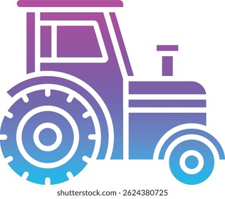 Icono de Vector del tractor. Se puede utilizar para aplicaciones de impresión, móviles y de Web.