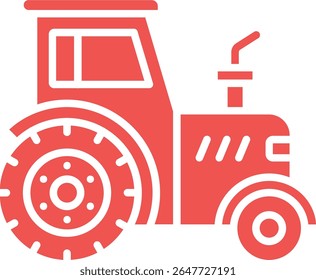 Tractor vector icon. Can be used for printing, mobile and web applications.
