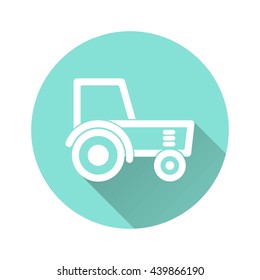 Tractor vector icon. Illustration isolated for graphic and web design.