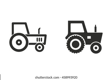 Tractor vector icon. Illustration isolated on white background for graphic and web design.