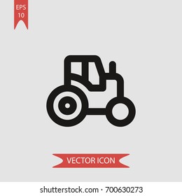 Tractor vector icon illustration symbol