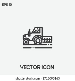 Tractor vector icon illustration. Ui/Ux. Premium quality.