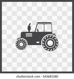 Tractor vector icon. Isolated illustration. Business picture.