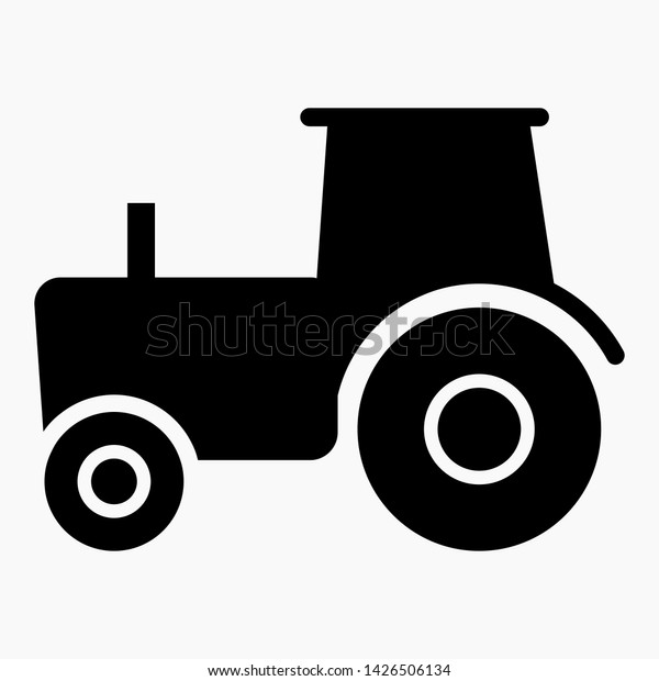 Tractor vector icon isolated minimal single flat linear icon for ...