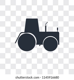 Tractor vector icon isolated on transparent background, Tractor logo concept