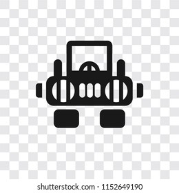 Tractor vector icon isolated on transparent background, Tractor logo concept