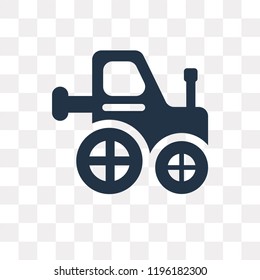Tractor vector icon isolated on transparent background, Tractor transparency concept can be used web and mobile
