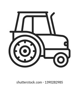 Tractor vector icon isolated on white background
