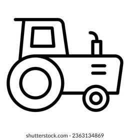 Tractor Vector Icon, Lineal style icon, from Agriculture icons collection, isolated on white Background.