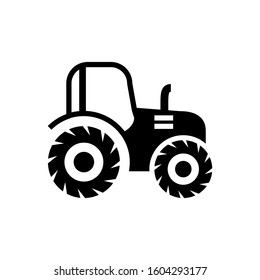 Tractor vector icon logo illustration.