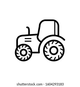 Tractor vector icon logo illustration.