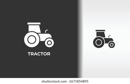 Ilustración De Símbolo Aislado De Vector, Icono O Logotipo De Tractor
