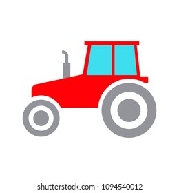 Tractor vector icon, pictogram, side view