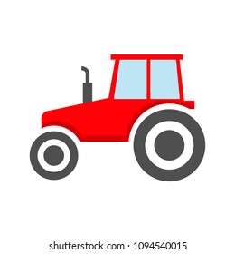 Tractor vector icon, pictogram, side view