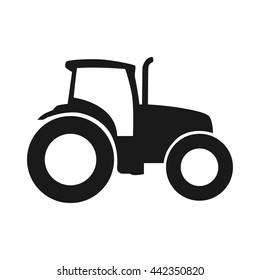 Tractor vector icon, pictogram, side view