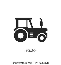 Tractor vector icon. tractor silhouette symbol. Linear style sign for mobile concept and web design. tractor symbol logo illustration. vector graphics - Vector.