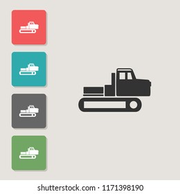 Tractor - vector icon. Symbol for web, infographics, print design and mobile UX/UI kit. Vector illustration, EPS10.