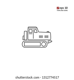 Tractor - vector icon. Symbol for web, infographics, print design and mobile UX/UI kit. Vector illustration, EPS10.