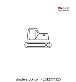 Tractor - vector icon. Symbol for web, infographics, print design and mobile UX/UI kit. Vector illustration, EPS10.