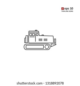 Tractor - vector icon. Symbol for web, infographics, print design and mobile UX/UI kit. Vector illustration, EPS10.