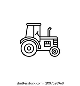 tractor vector icon. transportation and vehicle icon outline style. perfect use for icon, logo, illustration, website, and more. icon design line style