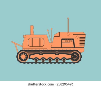 Tractor. Vector illustration. EPS 10.