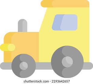 Tractor Vector illustration icon in trendy flat style isolated on white background