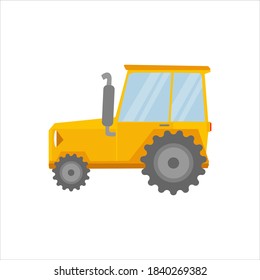 Tractor Vector Illustration Side View Old Stock Vector (Royalty Free ...