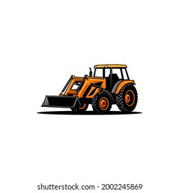 tractor vector isolated for illustration or logo
