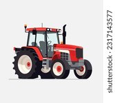 Tractor vector isolated on white
