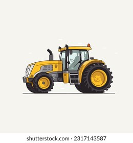 Vector de tractores aislado en blanco