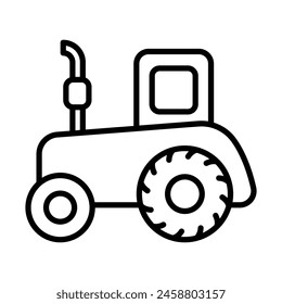 Tractor Vector Line Icon Design