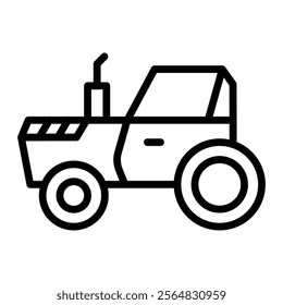 Tractor Vector Line Icon Design