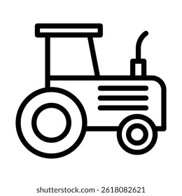 Tractor Vector Line icon design