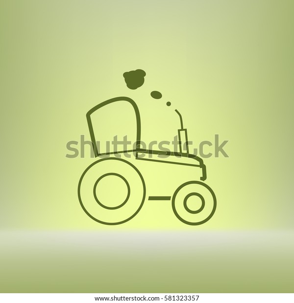 Tractor vector sketch\
icon isolated. Hand drawn tractor icon. Sketch icon for\
infographic, website or\
app.