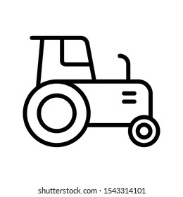 tractor vector thin line icon 