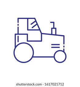 Tractor vehicle design, Machine tool instrument farm lifestyle agriculture harvest rural and farming theme Vector illustration