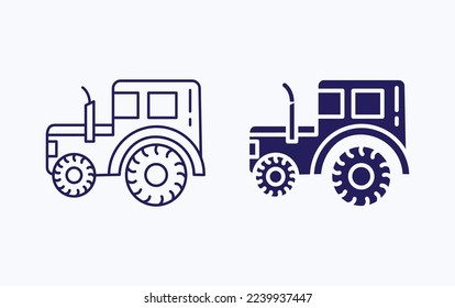 Tractor vehicle vector illustration icon