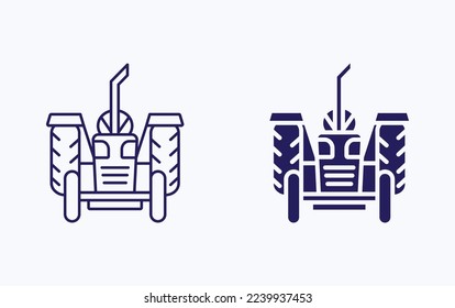 Tractor vehicle vector illustration icon