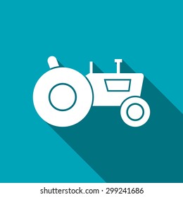 Tractor web icon, vector illustration