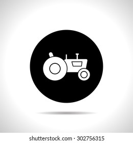 Tractor web icon, vector illustration