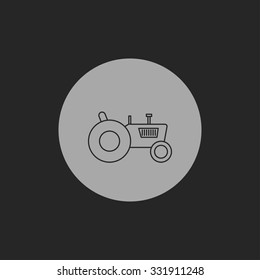 Tractor web icon, vector illustration