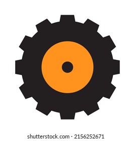 Tractor Wheel Icon Vector Sign, Symbol For Design. Truck Tire Logo Design.