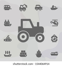 Tractor, wheels icon. Simple set of transport icons. One of the collection for websites, web design, mobile app