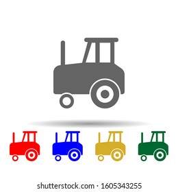 tractor, wheels multi color style icon. Simple glyph, flat vector of transport icons for ui and ux, website or mobile application
