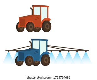 Tractors vector farm agriculture tractor vehicle.