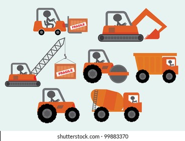 tractors vector/illustration